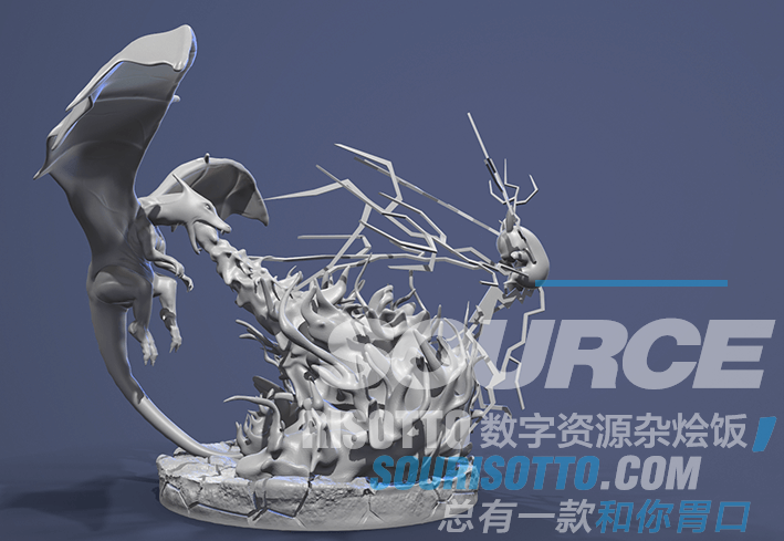 喷火龙VS皮卡丘侧面图