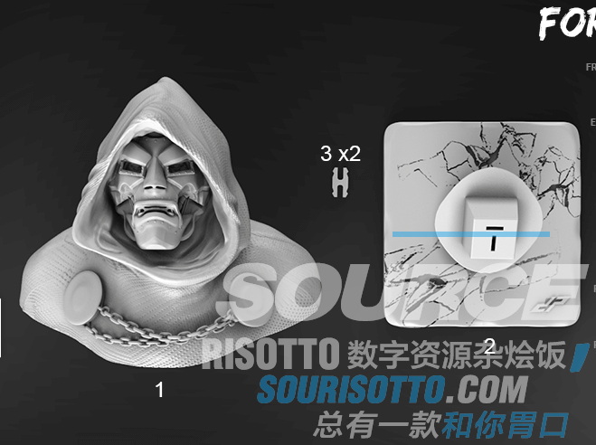 恶棍百强 毁灭博士雕像分体图
