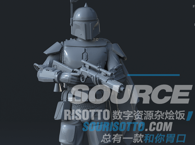 星球大战 波巴·费特正面图